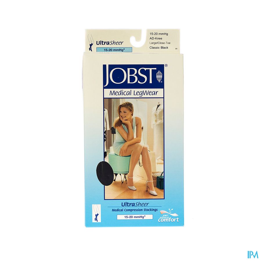 Jobst Ultrasheer Comf.k1 Kniekous Cl.black l