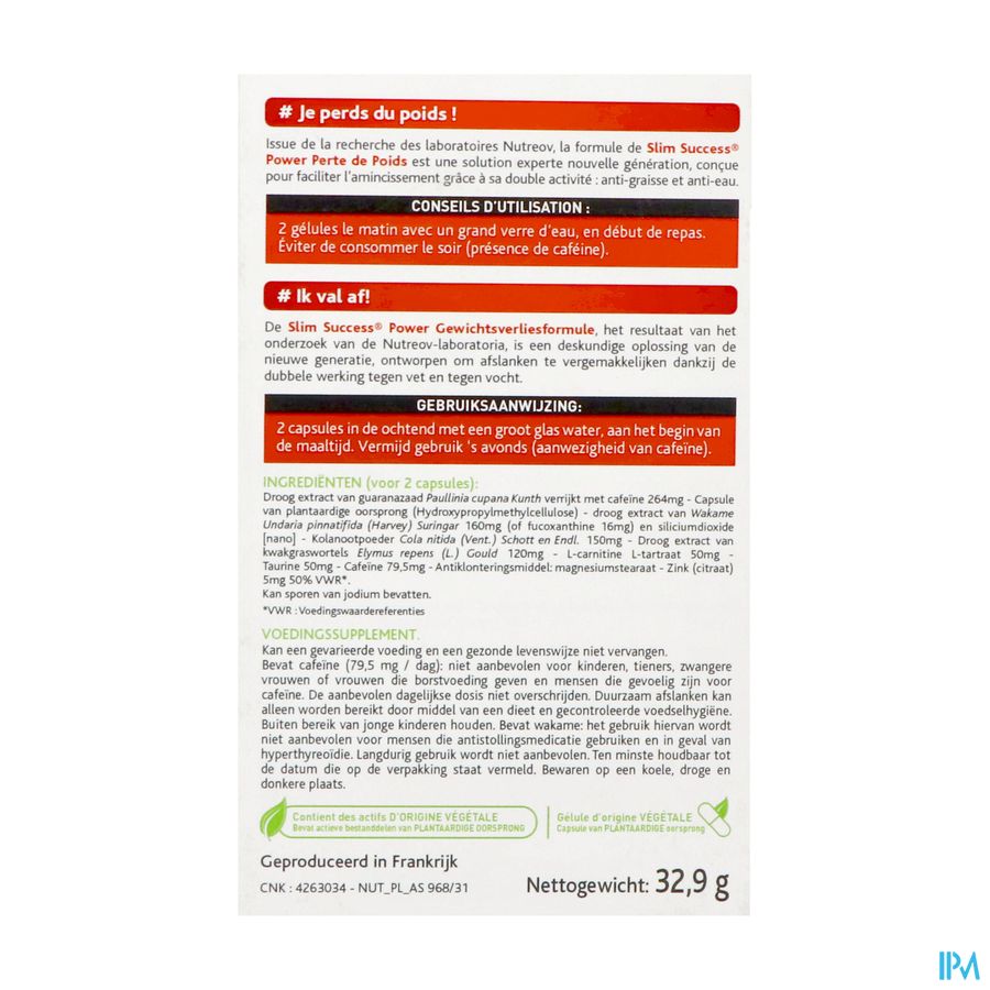 Slim Success Power Perte Poids Caps 60 3