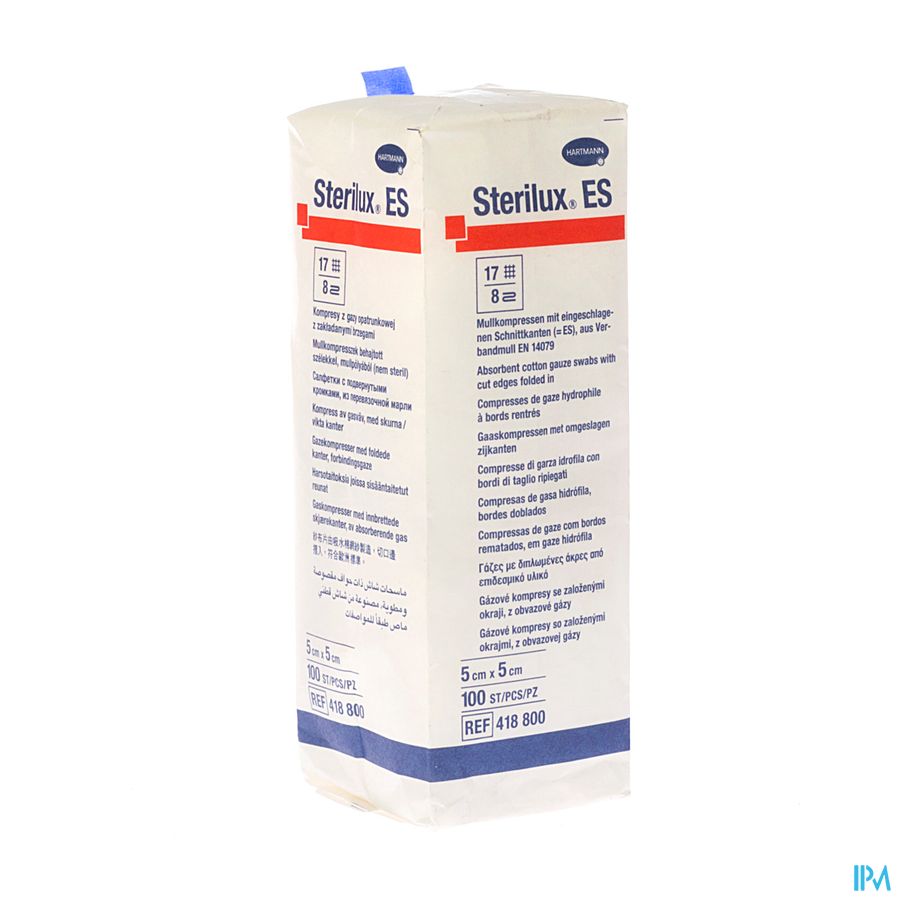 Sterilux Es 5x5cm 8l.nst. 100 P/s Sterilux Es 5x5cm 8l.nst. 100 P/s
