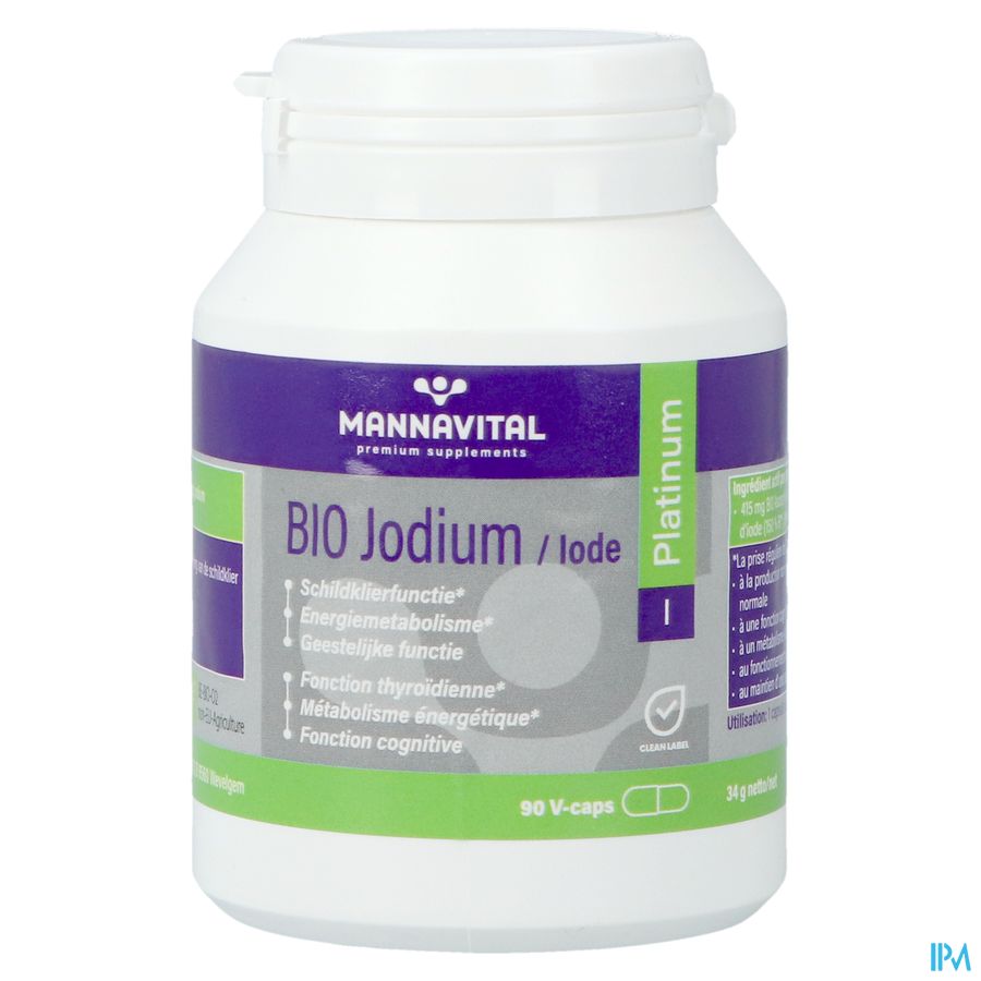 Mannavital Jodium Platinum Bio V-caps 90 10
