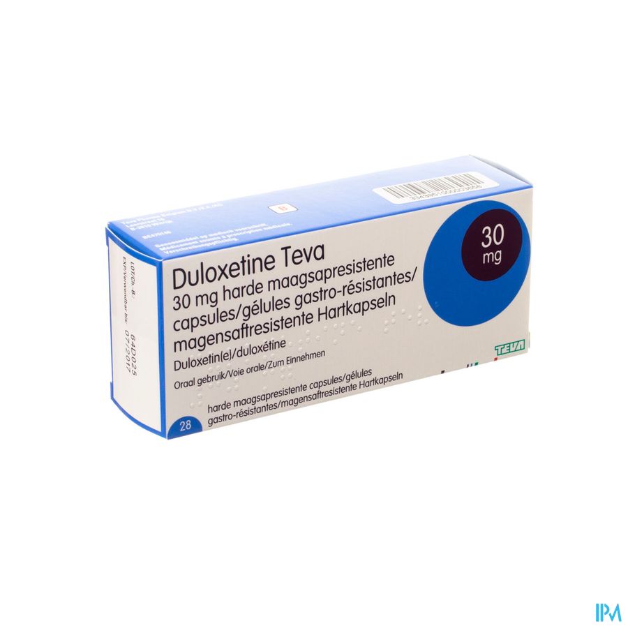 Duloxetine Teva 30mg Gastro Resist Caps 28 X 30mg 2