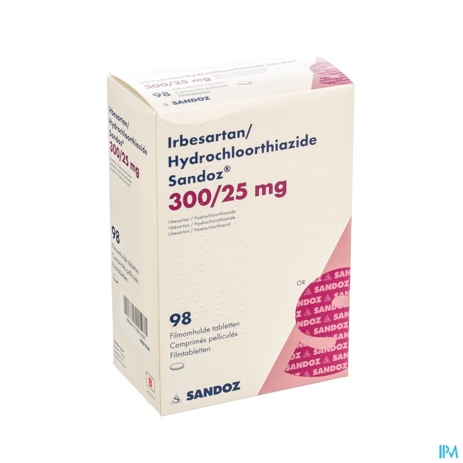 Irbesartan Hydroch Sandoz Comp 98x300mg/25,0mg