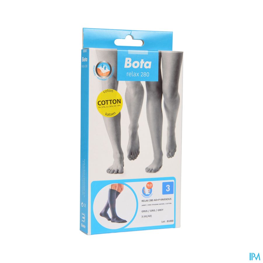 Bota Relax 280 Katoen Korte Kous Grijs N3 Bota Relax 280 Katoen Korte Kous Grijs N3