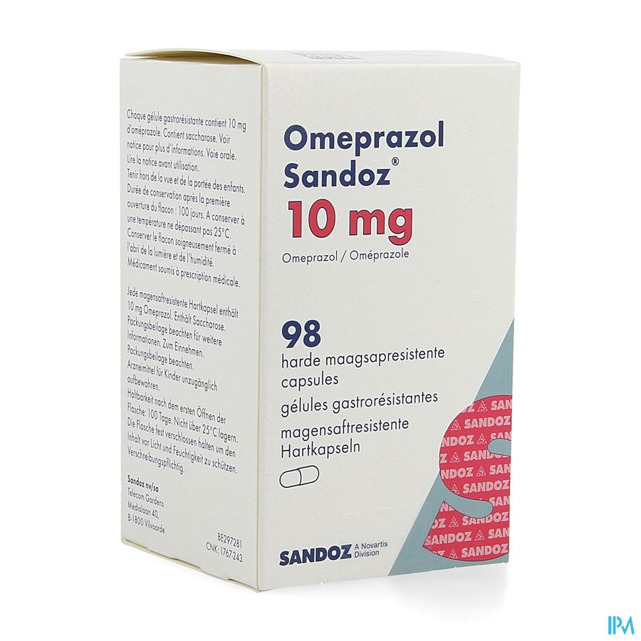 Omeprazol Sandoz Caps Enter 98 X 10mg Omeprazol Sandoz Caps Enter 98 X 10mg