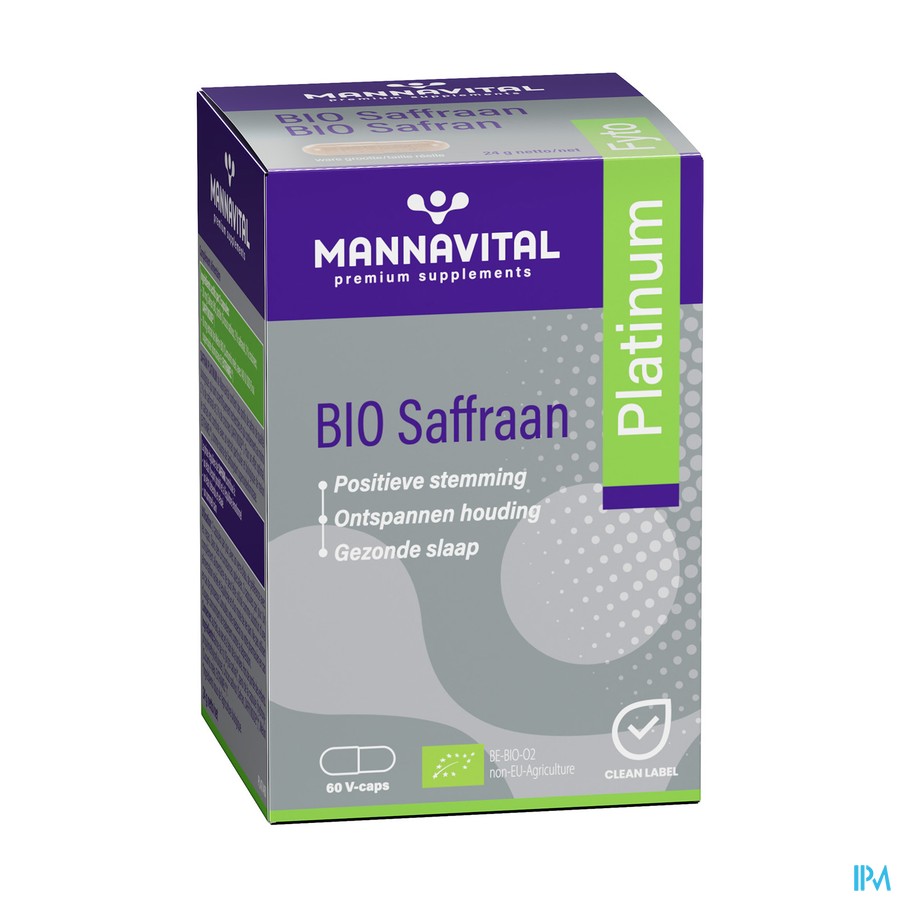 Mannavital Bio Saffraan Platinum V-caps 60