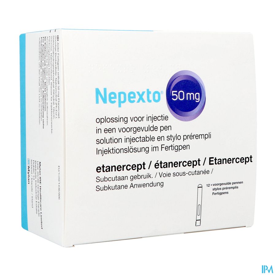 Nepexto 50mg Opl Inj Voorgevulde Pen 12 Nepexto 50mg Opl Inj Voorgevulde Pen 12