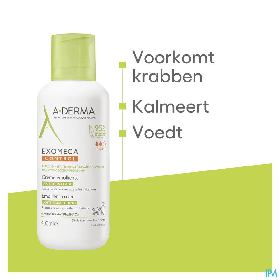 Aderma Exomega Control Creme Emolierend 400ml 9