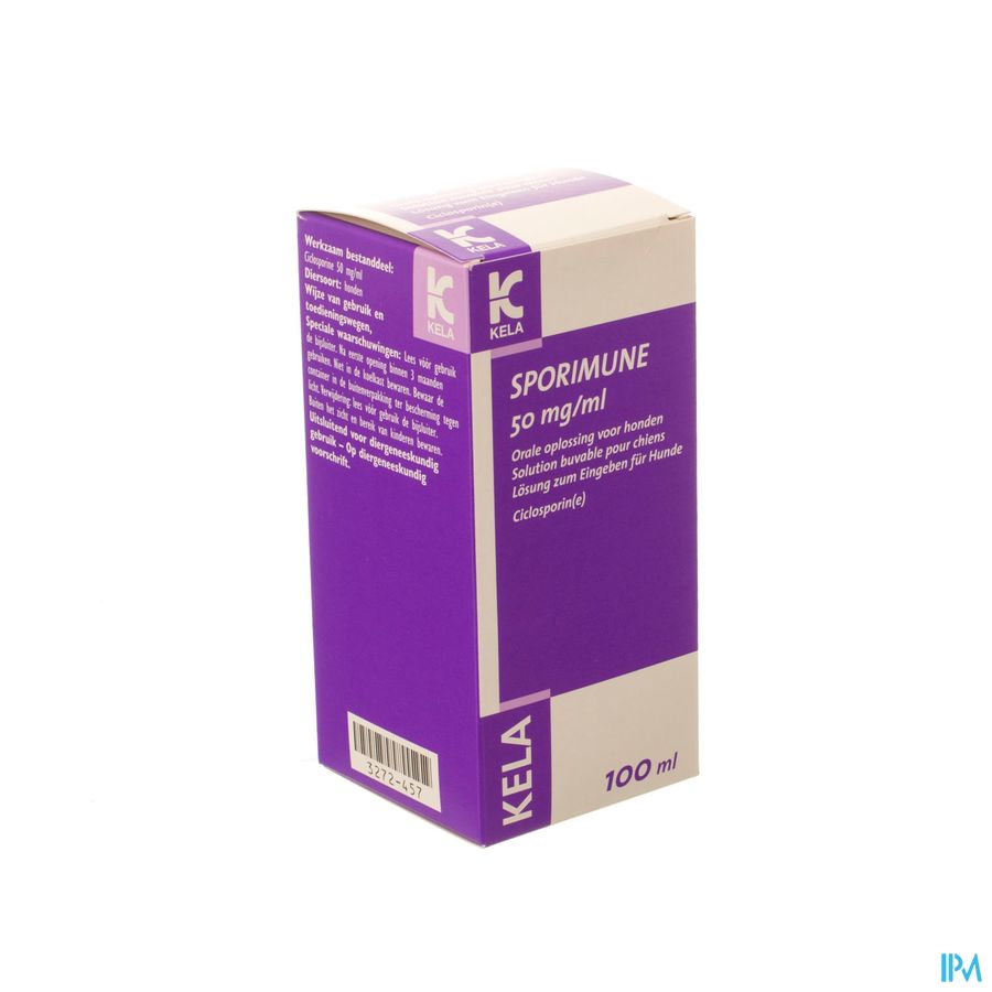 Sporimune 50mg/ml Ora Opl Hond 100ml Sporimune 50mg/ml Ora Opl Hond 100ml