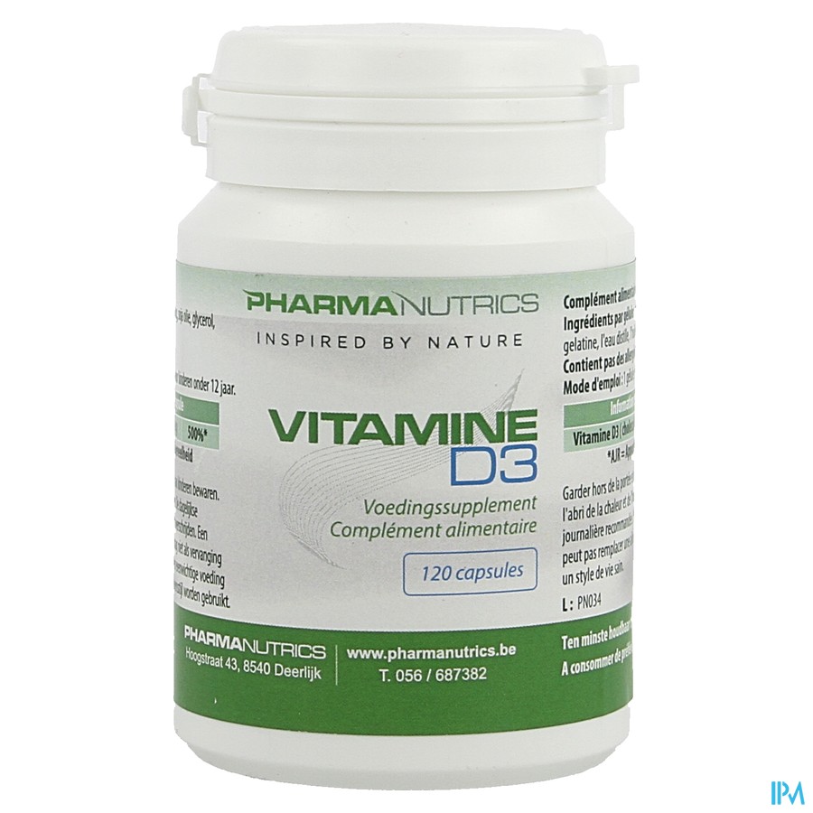 Vit D3 Caps 120 Pharmanutrics