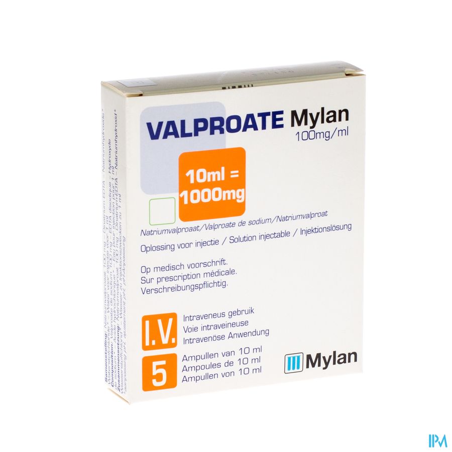 Valproate Viatris 100mg/ml Opl Inj Amp 5x10ml Valproate Viatris 100mg/ml Opl Inj Amp 5x10ml
