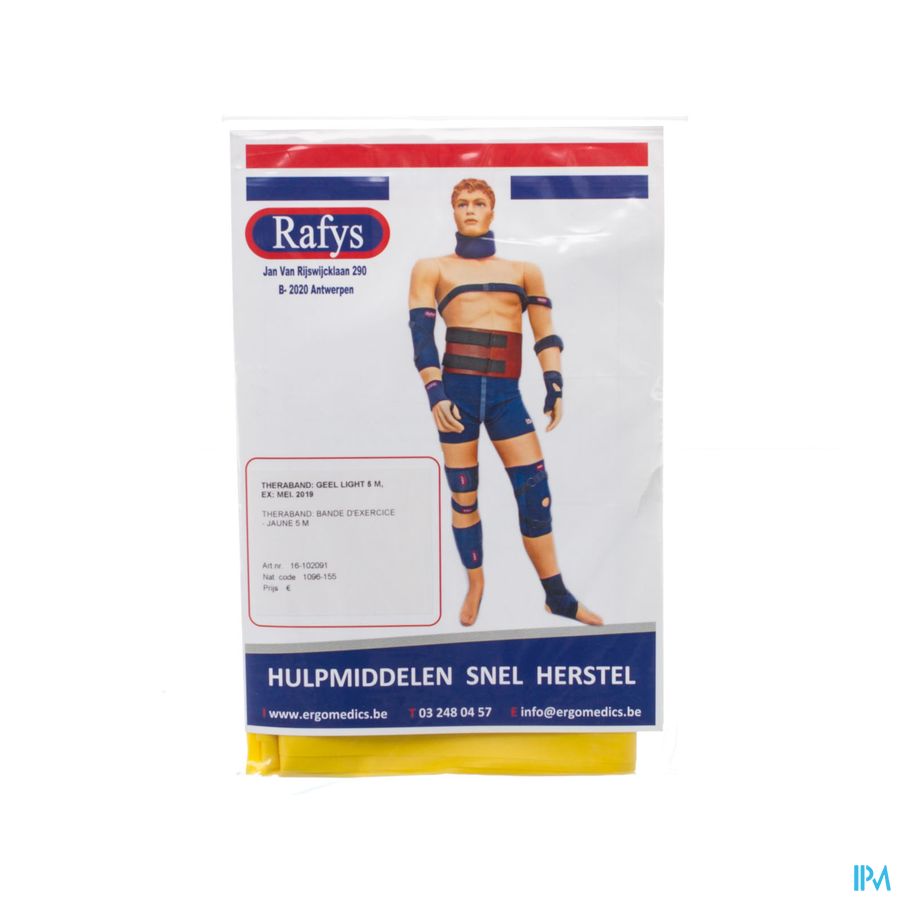 Rafys Theraband 5m Light Geel 2091 Rafys Theraband 5m Light Geel 2091