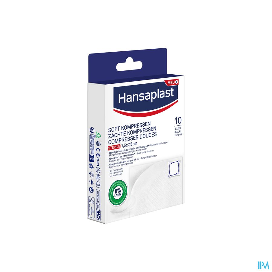 Hansaplast Soft Compresses 7,5cmx7,5cm 10 Hansaplast Soft Compresses 7,5cmx7,5cm 10