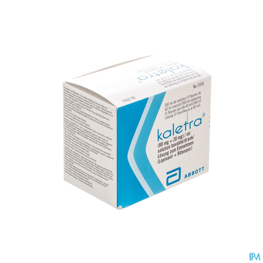 Kaletra 80mg+20mg/ml Drinkb.opl Fl 5 X 60ml Kaletra 80mg+20mg/ml Drinkb.opl Fl 5 X 60ml