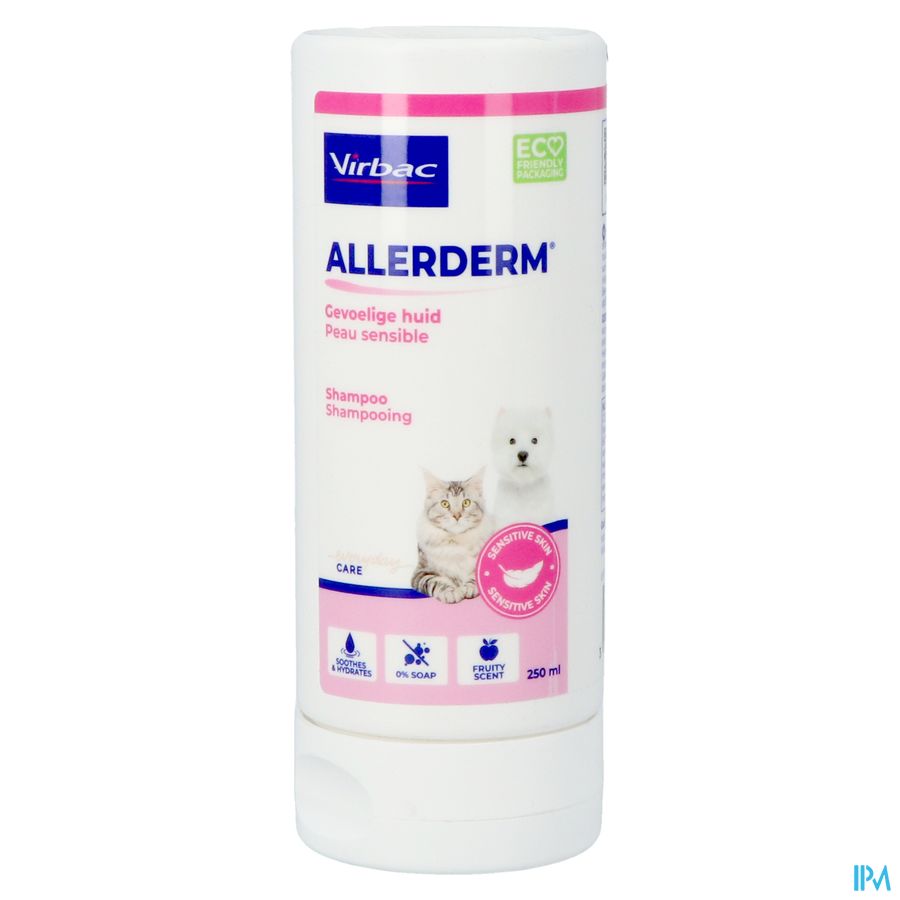 Allerderm Sensitive Skin Sh Hond+kat 250ml 1