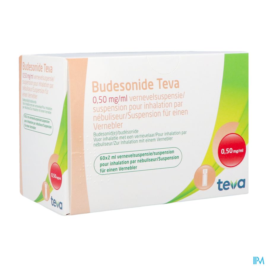 Budesonide Teva 0,500mg/ml Susp.nebul. 60x2ml Budesonide Teva 0,500mg/ml Susp.nebul. 60x2ml