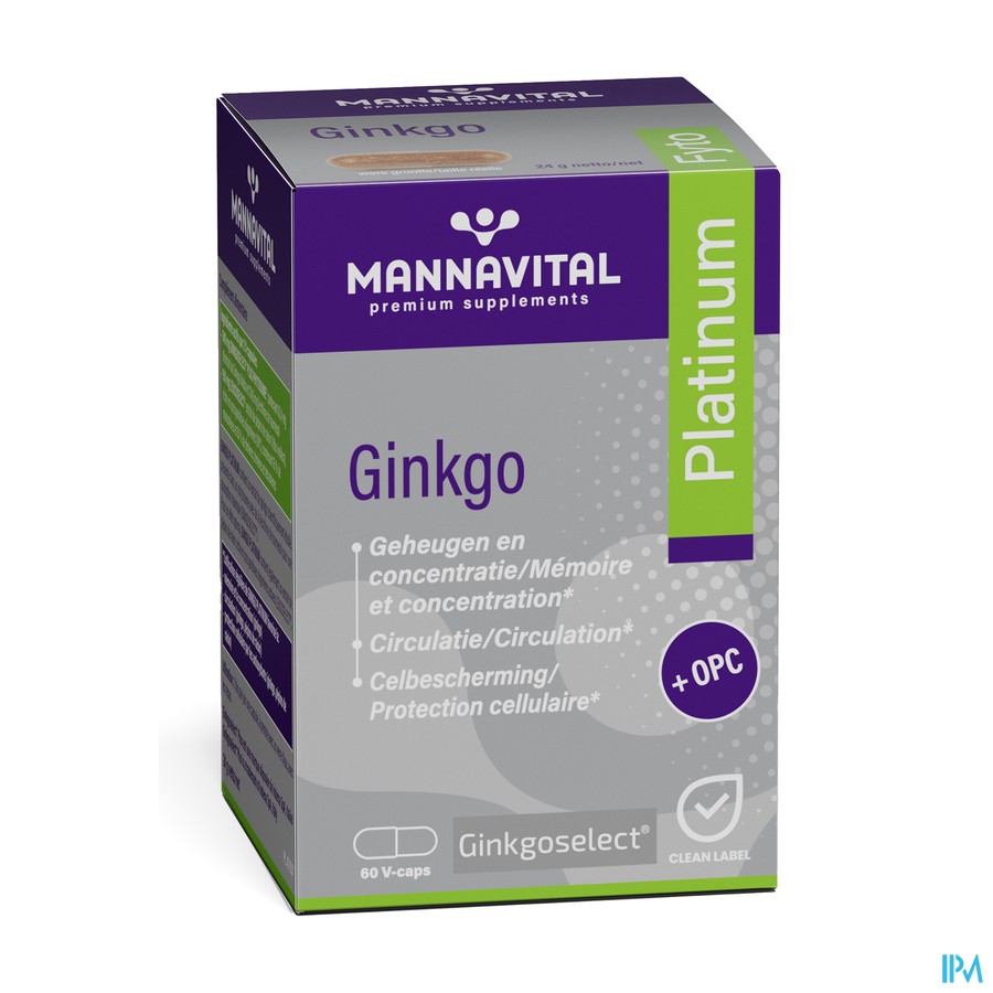 Mannavital Gingko V-caps 60