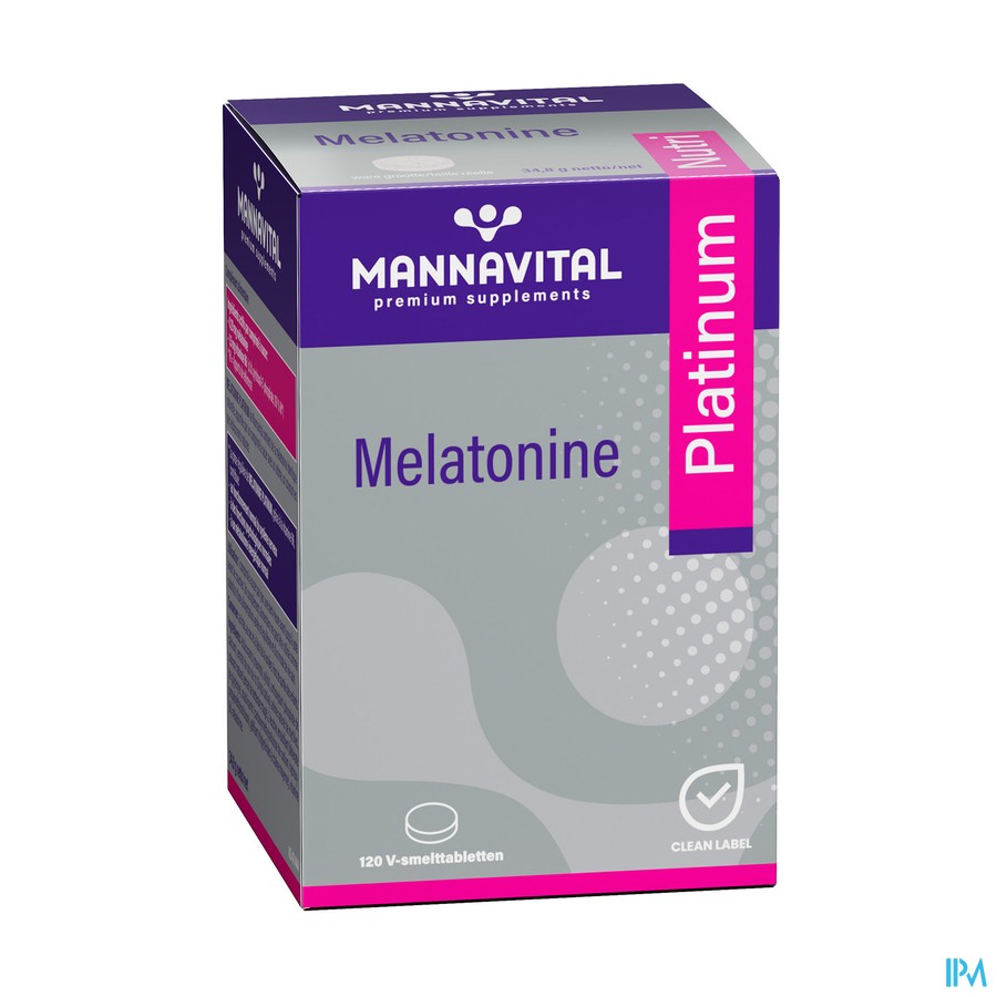 Mannavital Melatonine V-smelttabl 120