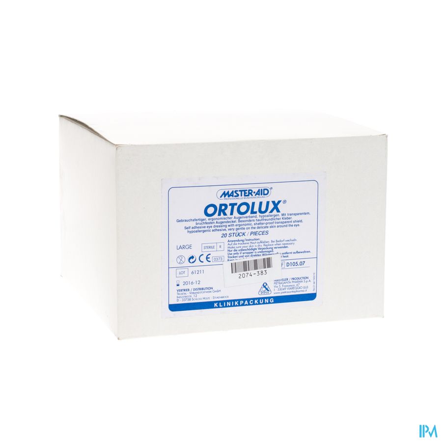 Ortolux Large Compresse Oculaire 20 70108 Ortolux Large Compresse Oculaire 20 70108
