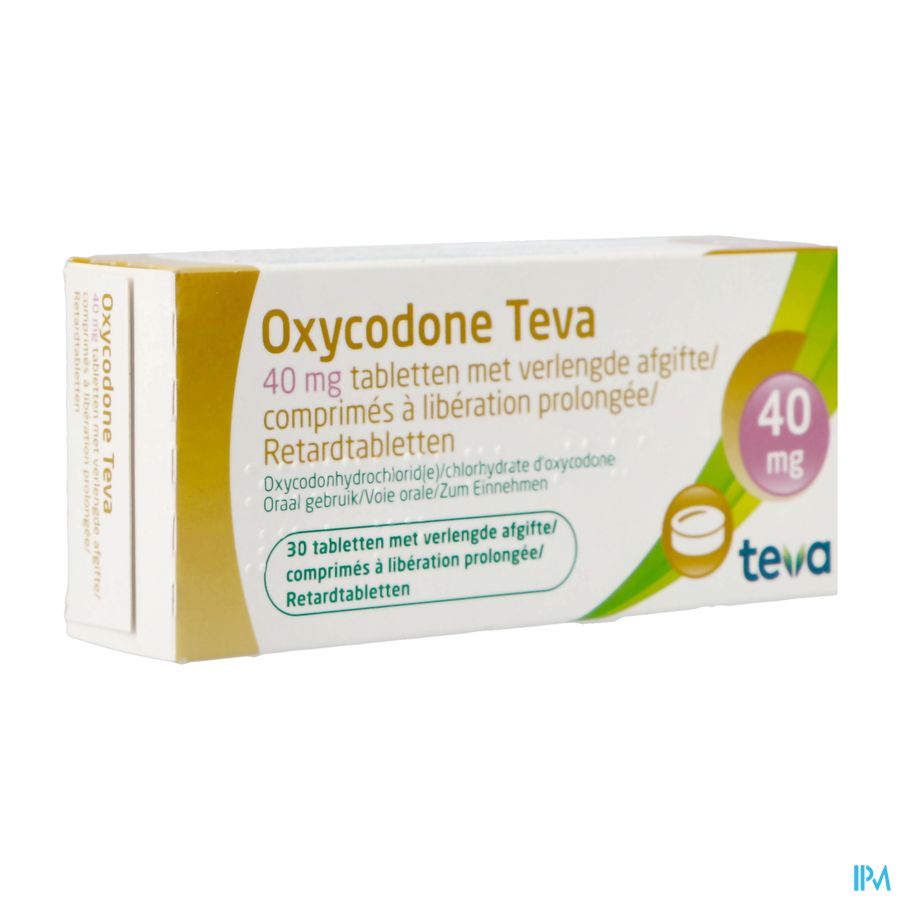 Oxycodone Teva 40mg Verlengde Afgifte Comp 30 Oxycodone Teva 40mg Verlengde Afgifte Comp 30