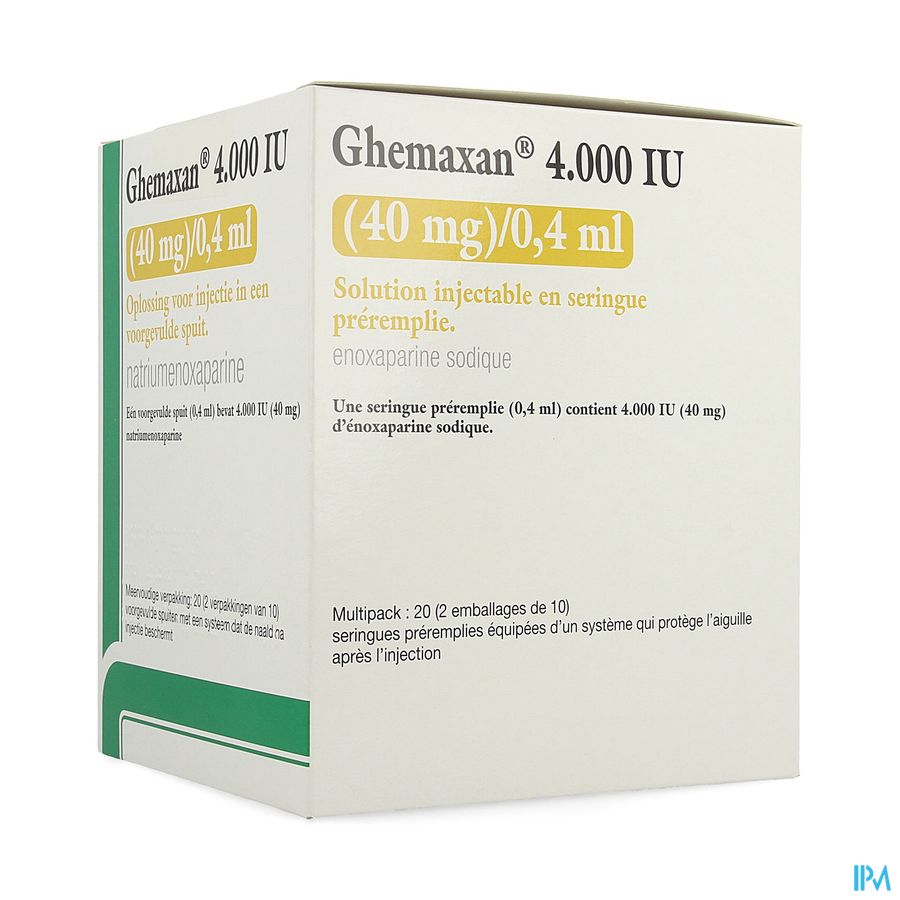 Ghemaxan 4.000ui 40mg/0,4ml Ser Prer. 20+pr.aig. Ghemaxan 4.000ui 40mg/0,4ml Ser Prer. 20+pr.aig.