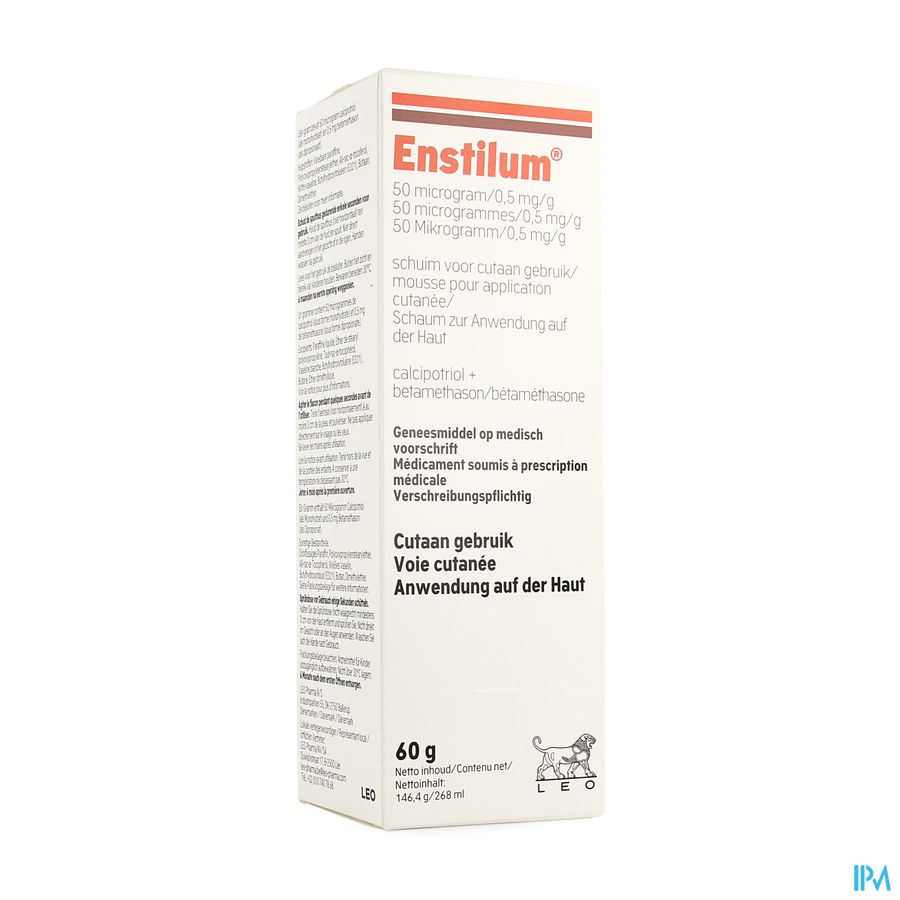 Enstilum 50mcg/0,5mg/g Schuim Cutaan Gebruik Spray Enstilum 50mcg/0,5mg/g Schuim Cutaan Gebruik Spray