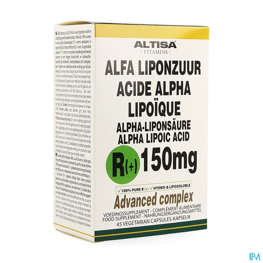 Altisa R(+)-alpha Lipouque 150mg + C+e V-caps 45