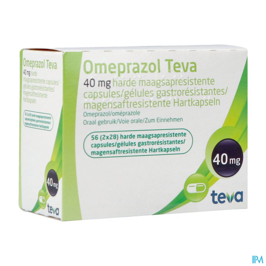 Omeprazol Teva 40mg Maagsapresist Caps 56 Pot Omeprazol Teva 40mg Maagsapresist Caps 56 Pot