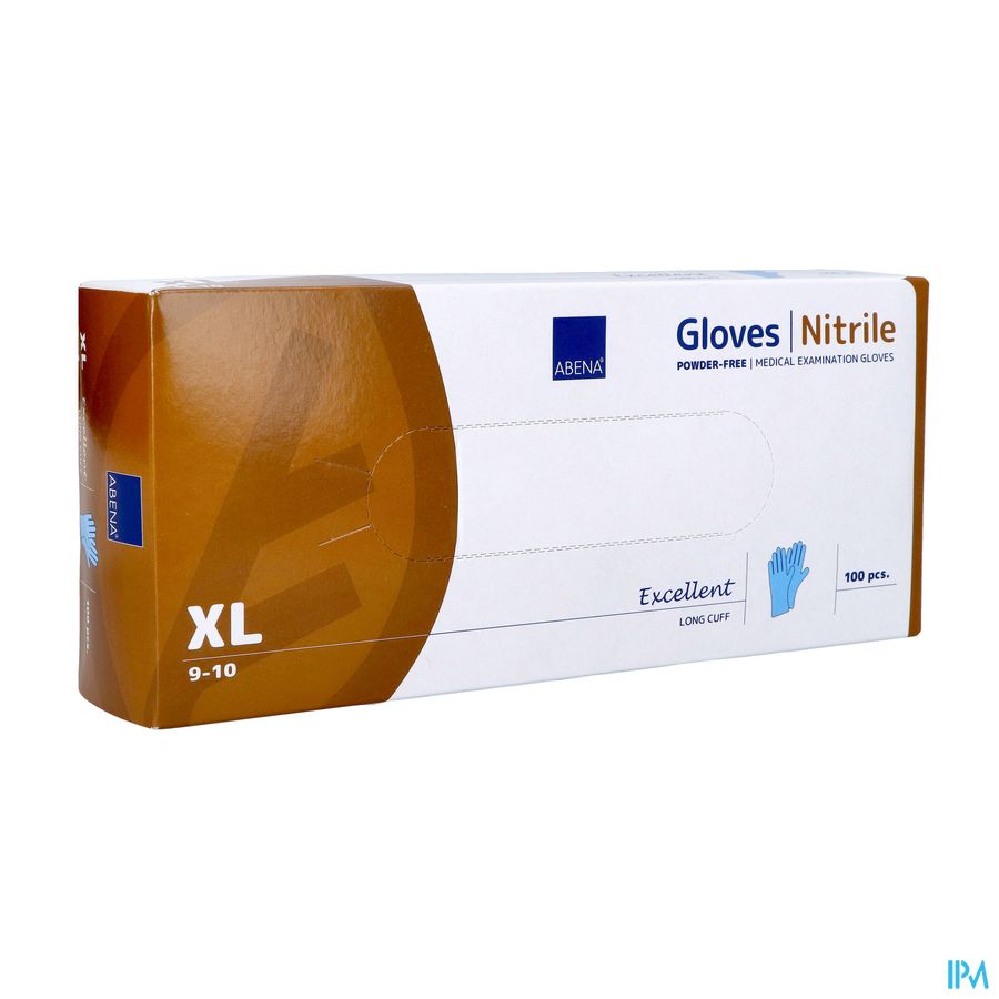Abena Excellent Handschoen Nitrile Xl Blauw Abena Excellent Handschoen Nitrile Xl Blauw