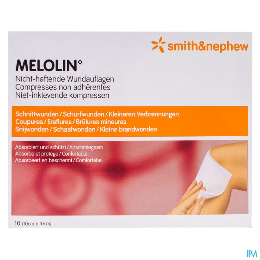 Melolin Kp Ster 10x10cm 10 66030261