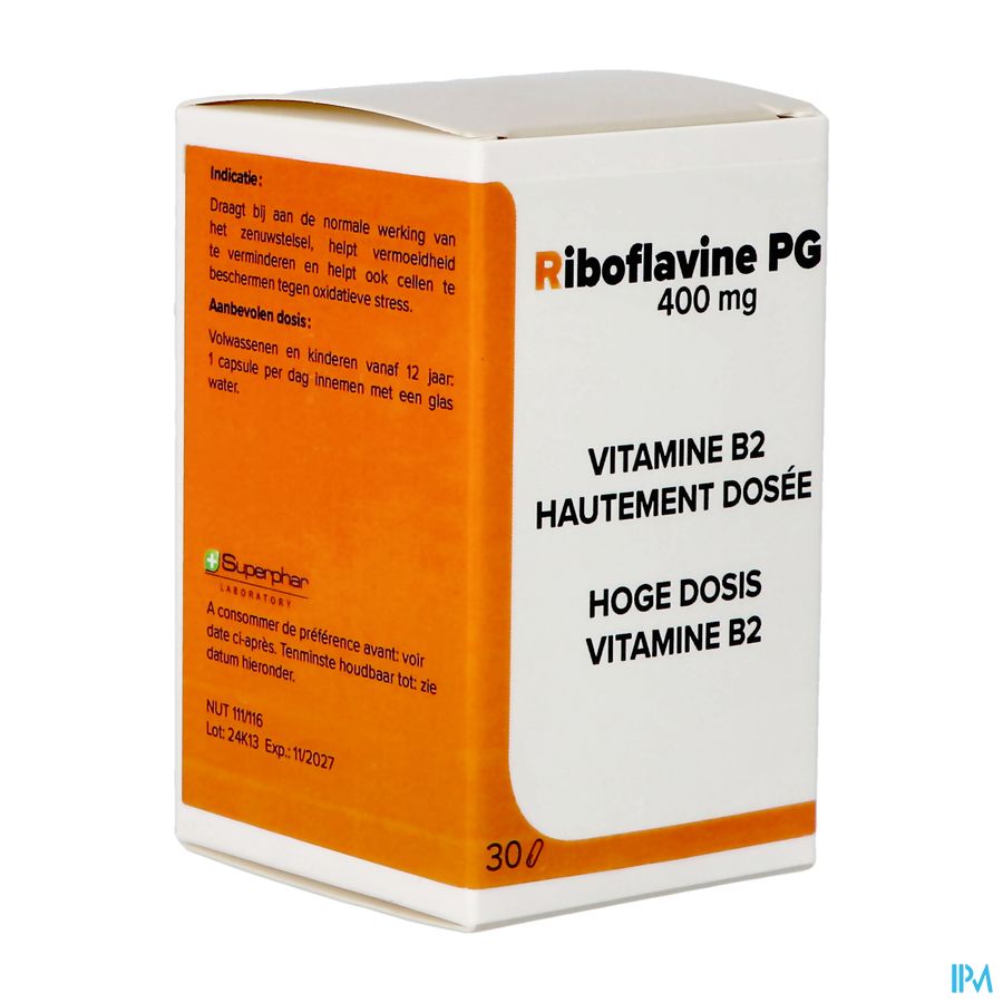 Riboflavine 400mg Pharmagenerix Caps 30 Riboflavine 400mg Pharmagenerix Caps 30
