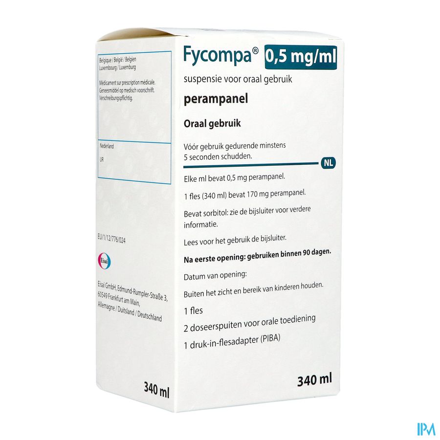 Fycompa 0,5mg/ml Orale Susp Fl 340ml Fycompa 0,5mg/ml Orale Susp Fl 340ml
