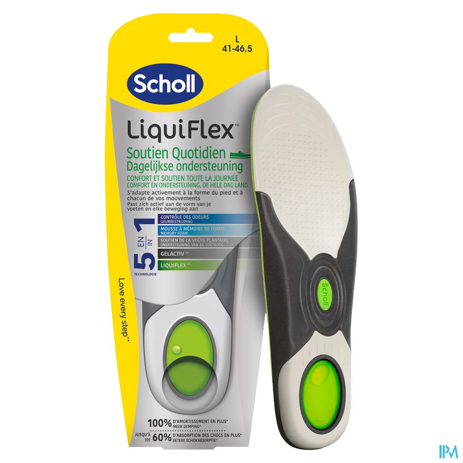 Scholl In.zolen Liquiflex Dag.ondersteun.l 1 Paire Scholl In.zolen Liquiflex Dag.ondersteun.l 1 Paire