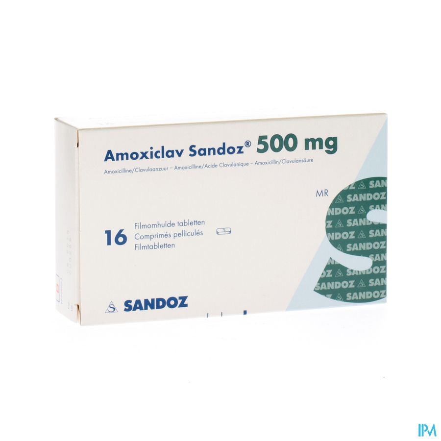 Amoxiclav Sandoz 500/125mg Comp 16 1