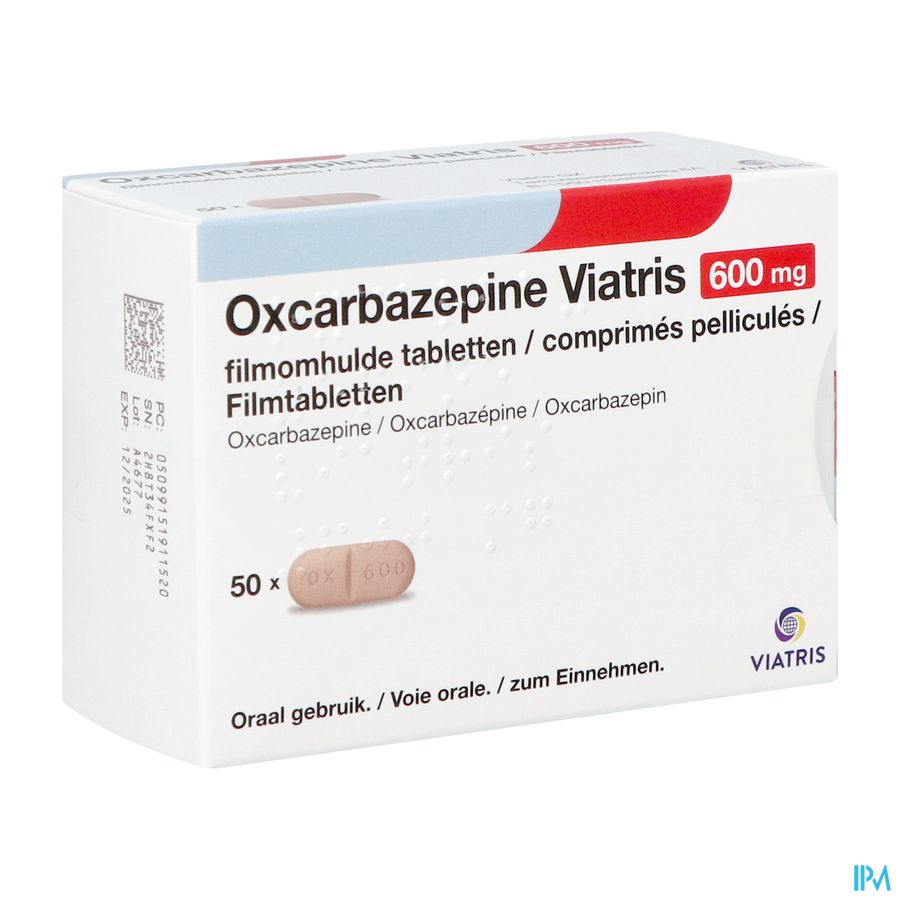 Oxcarbazepine Viatris 600mg Comp Pell 50 Oxcarbazepine Viatris 600mg Comp Pell 50