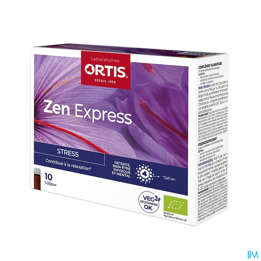 Ortis Zen Express Bio S/alcool 10x15ml Ortis Zen Express Bio S/alcool 10x15ml