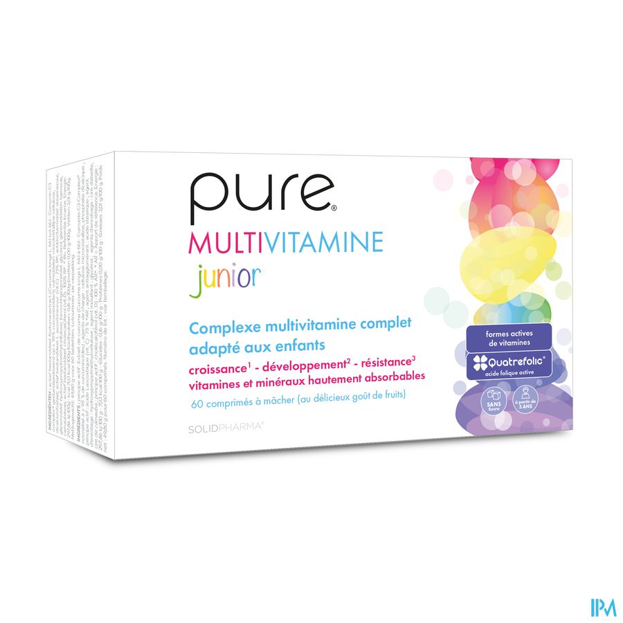 Pure Multivitamine Junior Comp A Croquer 60 Pure Multivitamine Junior Comp A Croquer 60
