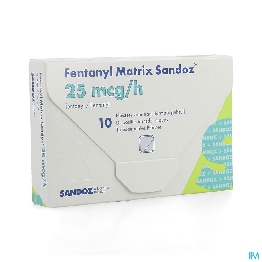 Fentanyl Matrix Sandoz 25,0ug Pleist Transderm 10 Fentanyl Matrix Sandoz 25,0ug Pleist Transderm 10