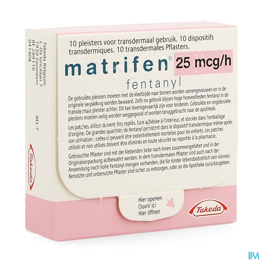 Matrifen 25 Ug/h Pleist Transderm 10 Matrifen 25 Ug/h Pleist Transderm 10