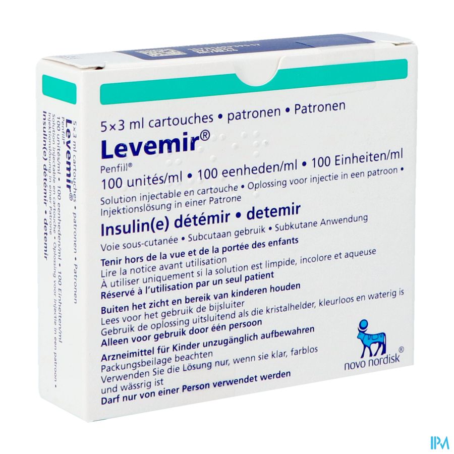 Levemir Penfill 5x3ml 100 U/ml Levemir Penfill 5x3ml 100 U/ml