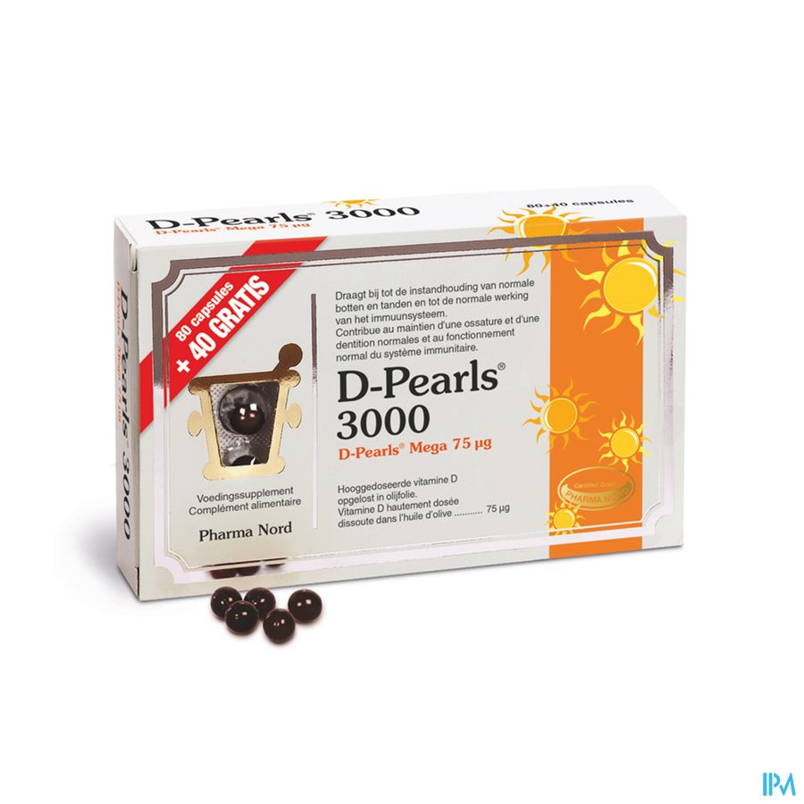 D-pearls 3000 Caps 80 + Caps 40 Promo Pack 3