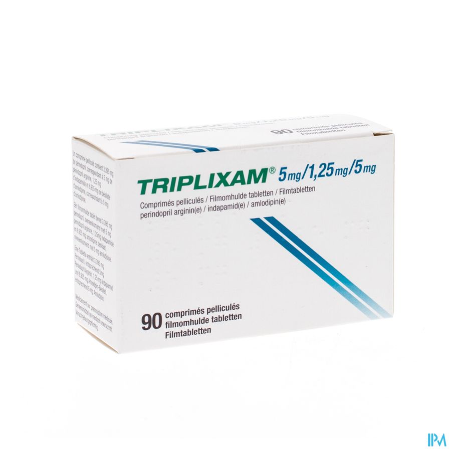 Triplixam 5mg/1,25mg/ 5mg Filmomh Comp 90 Triplixam 5mg/1,25mg/ 5mg Filmomh Comp 90