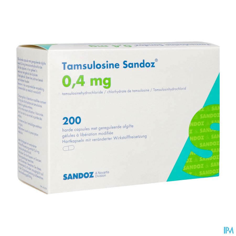 Tamsulosine Sandoz 0,4mg Lib.modif. Caps 200 Pip Tamsulosine Sandoz 0,4mg Lib.modif. Caps 200 Pip