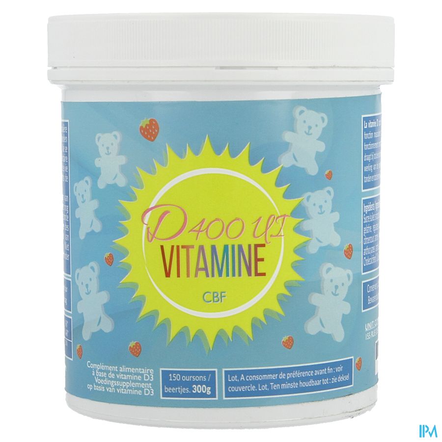 Vitamine D Cbf 400ie Beertje Aardbei 150 Vitamine D Cbf 400ie Beertje Aardbei 150