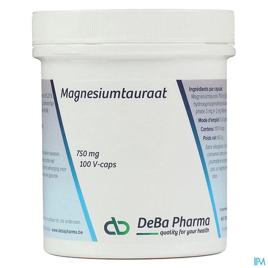 Magnesiumtauraat V-caps 100x750mg Deba 1