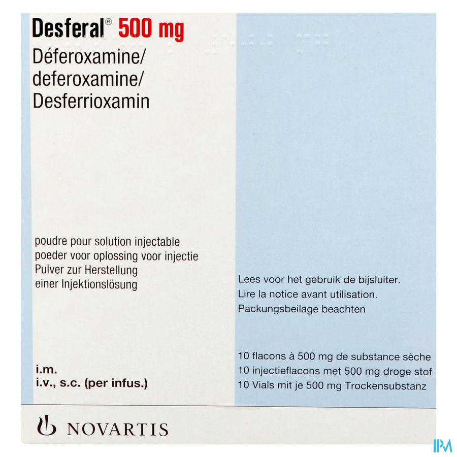 Desferal Amp Inj 10 X 500mg 1