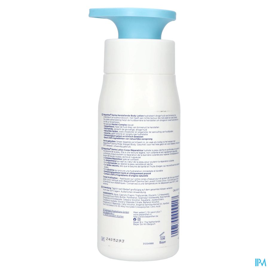 Bepanthen Derma Lotion Corps Reparatrice Fl 400ml 3