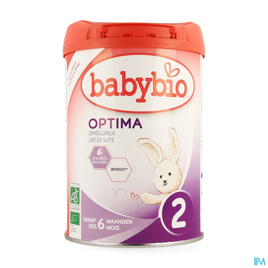 Babybio Optima 2 Opvolgmelk Bio Bifidus +6m 900g Babybio Optima 2 Opvolgmelk Bio Bifidus +6m 900g