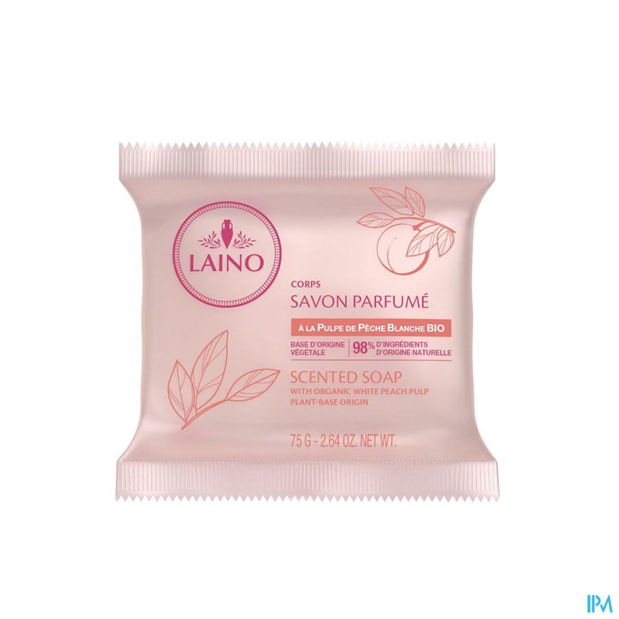 Laino Savon Pulpe Peche Blacnhe Bio 75g Laino Savon Pulpe Peche Blacnhe Bio 75g