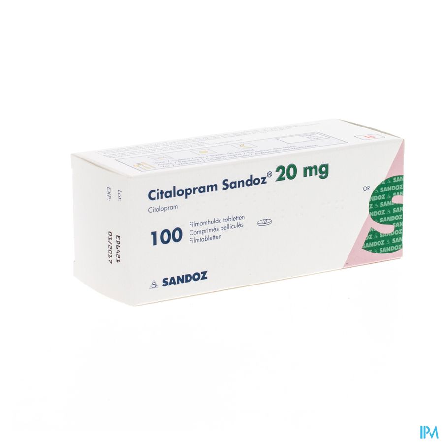 Citalopram Pi Pharma Sandoz Comp 100 X 20mg Pip Citalopram Pi Pharma Sandoz Comp 100 X 20mg Pip