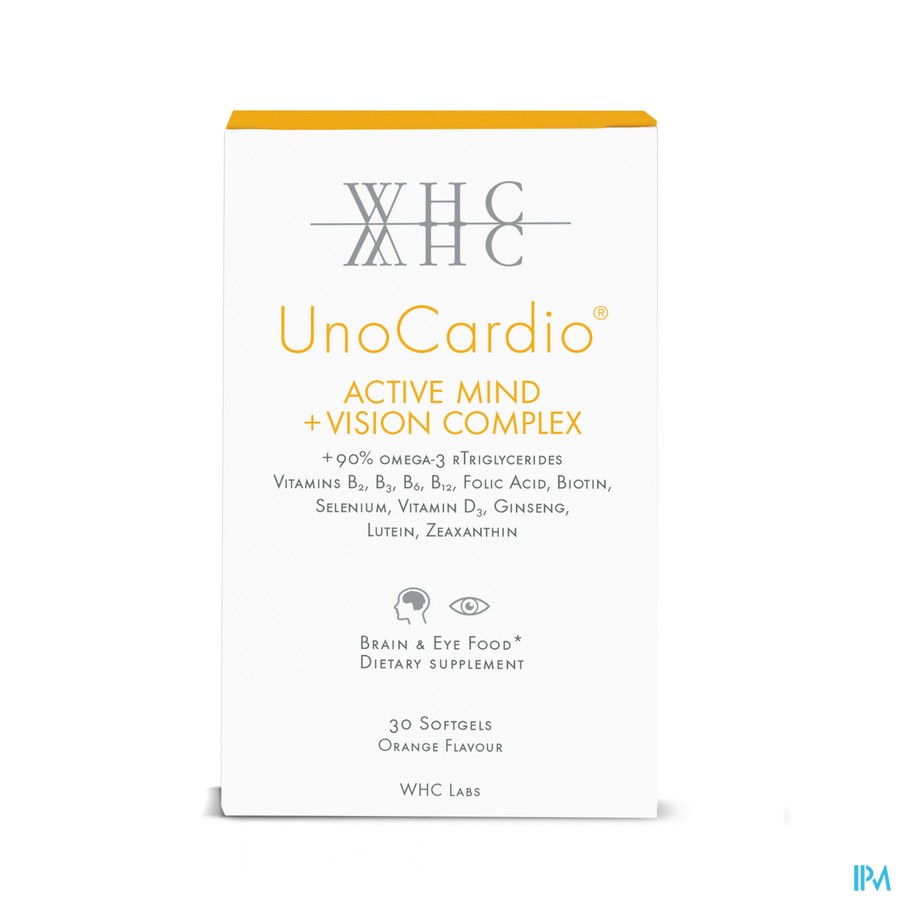 UnoCardio Active Mind + Vision Complex Softgels 30